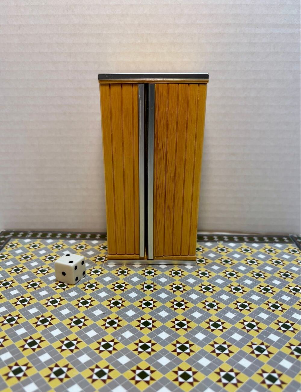 Vintage Carriage House Dollhouse Miniature Refrigerator